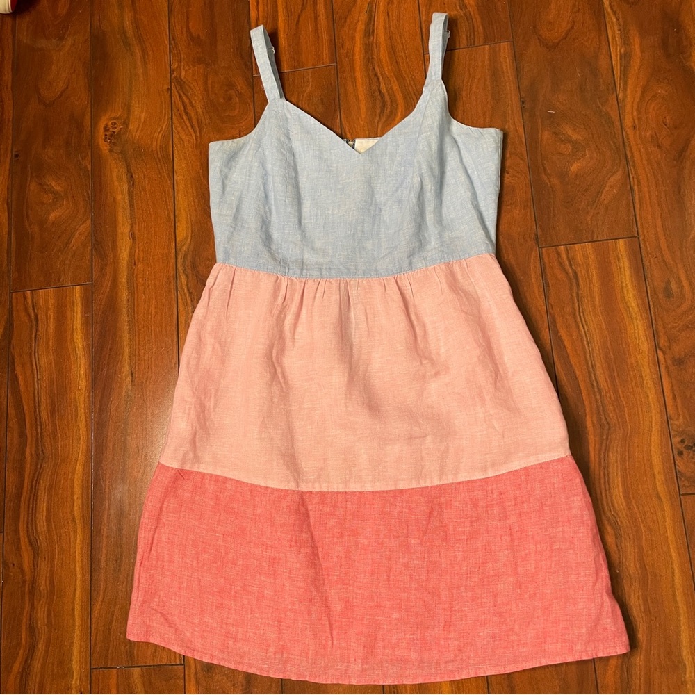 Cynthia Rowley Colorblock Linen Dress - Picture 6 of 8